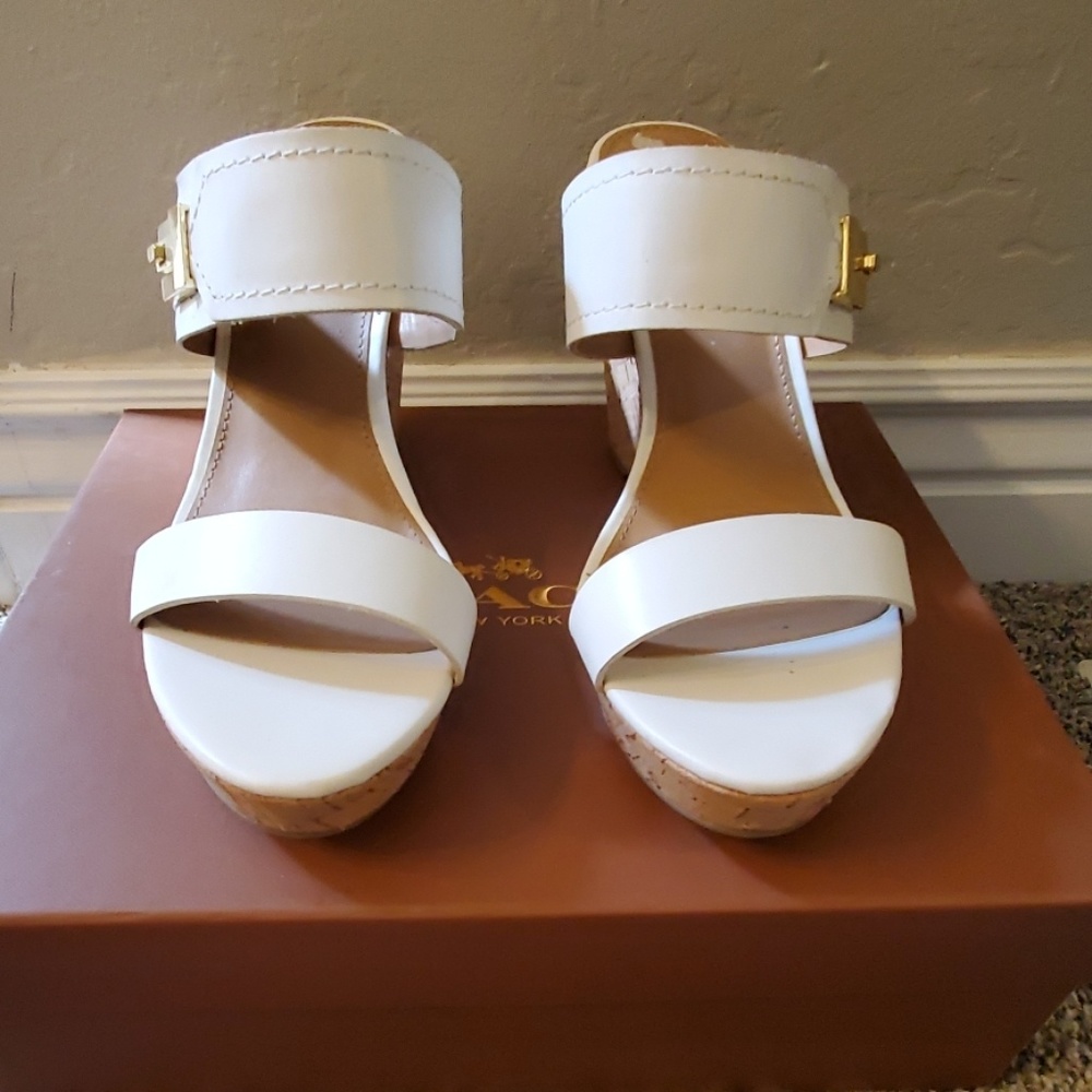Tommy Hilfiger White Wedge Sandal